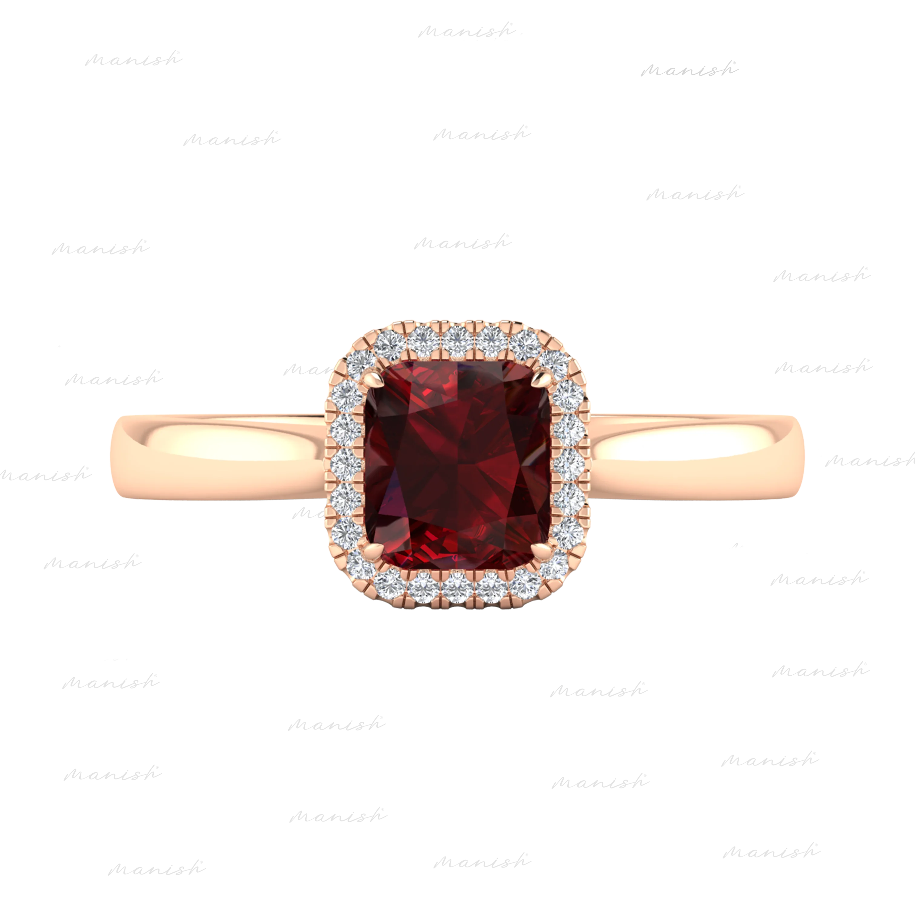 Elise Diamond and Ruby Ring